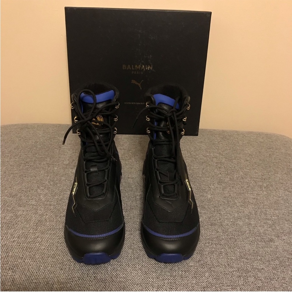 🎉 FINAL CRAZY SALE 🎉 New in Box Authentic & RARE Balmain x Puma size 7.5 - Picture 8 of 11